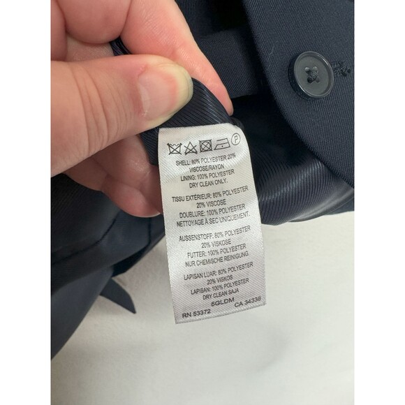 French Connection Sz 42 Vest In Marine Blue Rayon Blend V-Neck Casual ASOS New - Picture 11 of 12